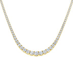 9ct Yellow Gold Round Lab Grown Diamond Necklace 1