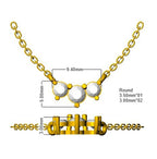9ct Yellow Gold Round Lab Grown Diamond Necklace 2