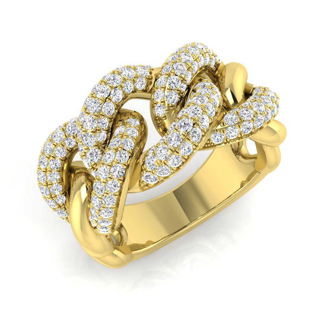 9ct Yellow Gold Round Lab Grown Diamond Ring 1