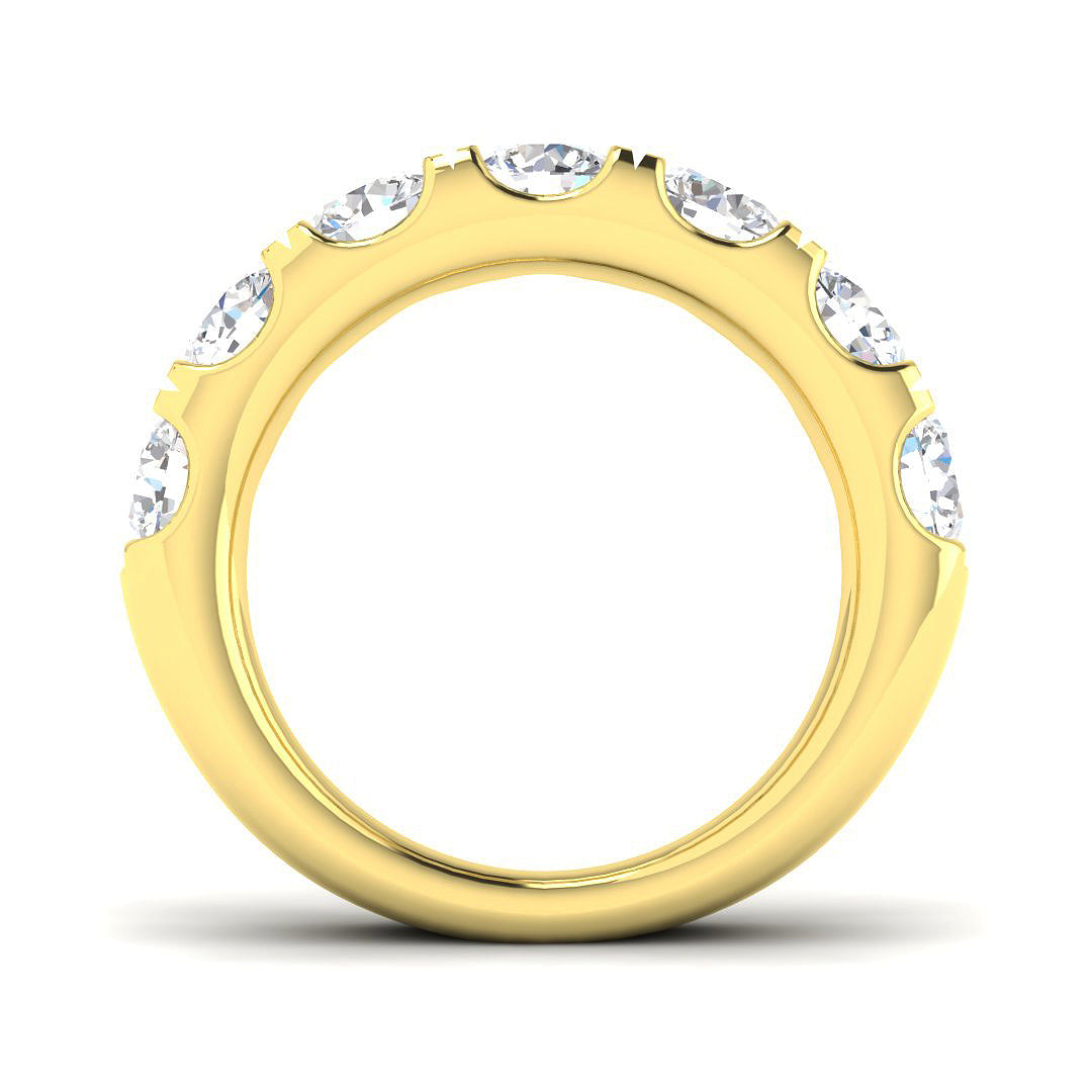 9ct Yellow Gold Round Lab Grown Diamond Ring 2