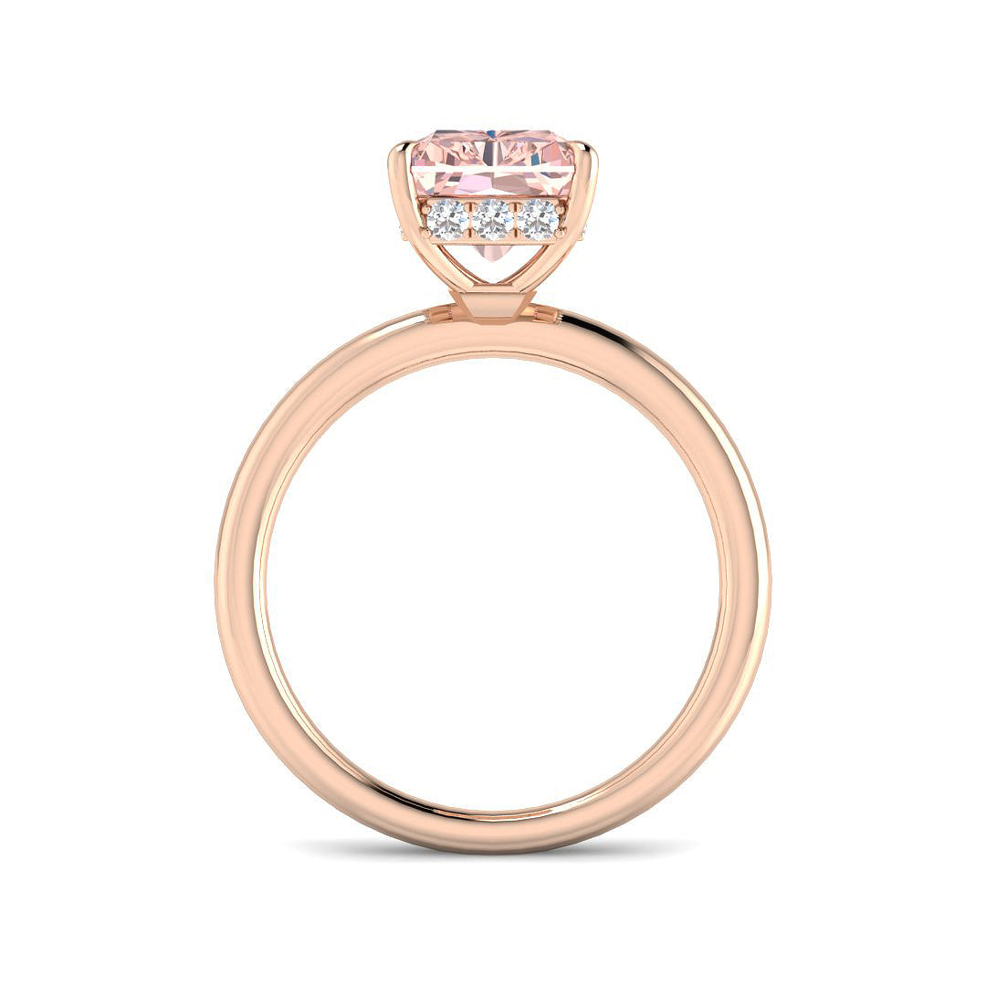 9ct Rose Gold Round Lab Grown Diamond Ring 2