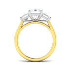 18ct Two Tone Emerald Cut Lab Grown Diamond Ring 2