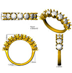 9ct Two Tone Round Cvd Old Cut Ring 3