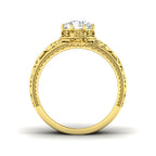 9ct Yellow Gold Round Lab Grown Diamond Ring 2