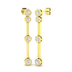 9ct Yellow Gold Round Lab Grown Diamond Earrings 1
