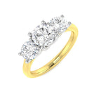 18ct Two Tone Round Lab Grown Diamond Ring 1