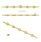 9ct Yellow Gold Round Lab Grown Diamond Bracelet 2