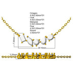 9ct Yellow Gold Emerald Cut and Marquise and Oval and Pear Lab Grown Diamond Necklace 2