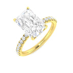 9ct Yellow Gold Radiant Lab Grown Diamond Ring 1