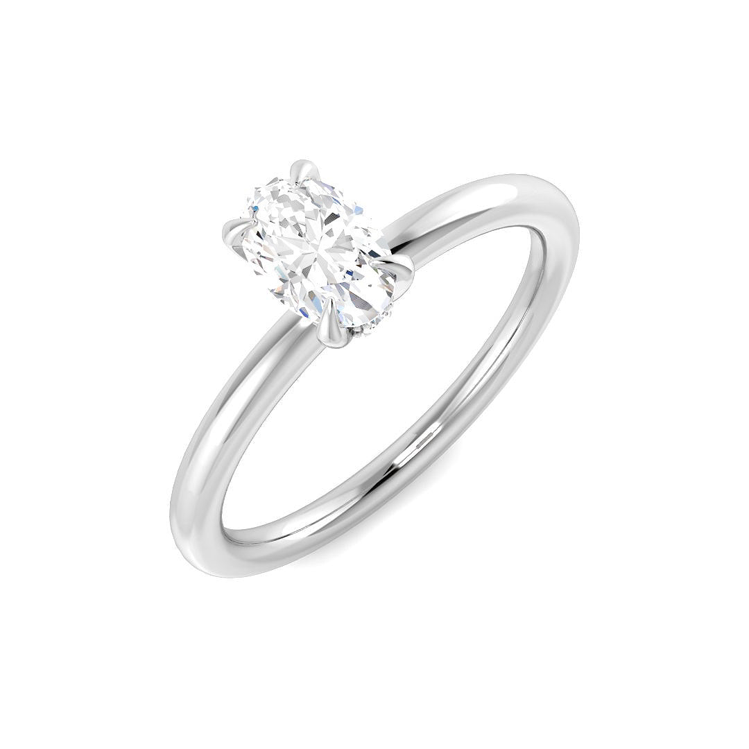 Platinum Oval Diamond Ring 1