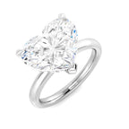 9ct White Gold Heart Lab Grown Diamond Ring 1