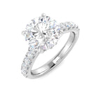 9ct White Gold Round Lab Grown Diamond Ring 1