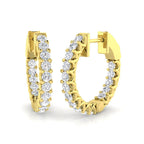 9ct Yellow Gold Round Lab Grown Diamond Earrings 1