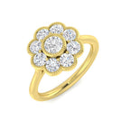9ct Yellow Gold Round Lab Grown Diamond Ring 1