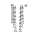 9ct White Gold Round Lab Grown Diamond Earrings 1