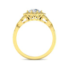 9ct Yellow Gold Round Lab Grown Diamond Ring 2