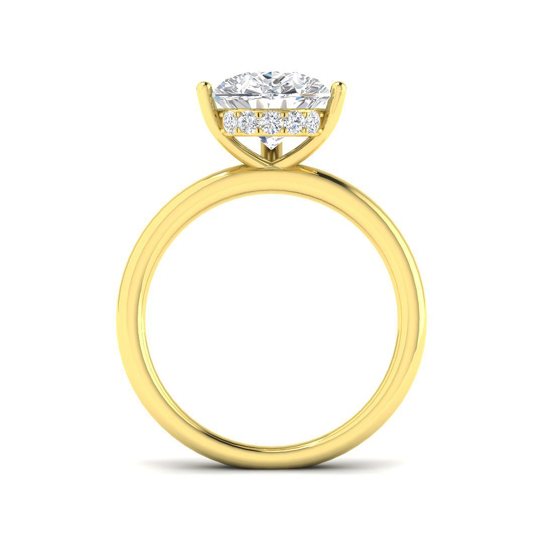 9ct Yellow Gold Pear Lab Grown Diamond Ring 2