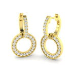 9ct Yellow Gold Round Lab Grown Diamond Earrings 1