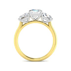 9ct Yellow Gold Asscher Cut Lab Grown Diamond Ring 2