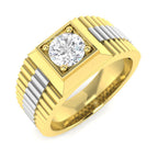 9ct Yellow Gold Round Lab Grown Diamond Ring 1
