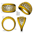 9ct White Gold Round Lab Grown Diamond Ring 3