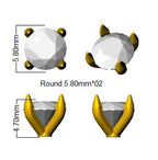 9ct Yellow Gold Round Lab Grown Diamond Earrings 2