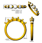 9ct Yellow Gold Round Lab Grown Diamond Ring 3