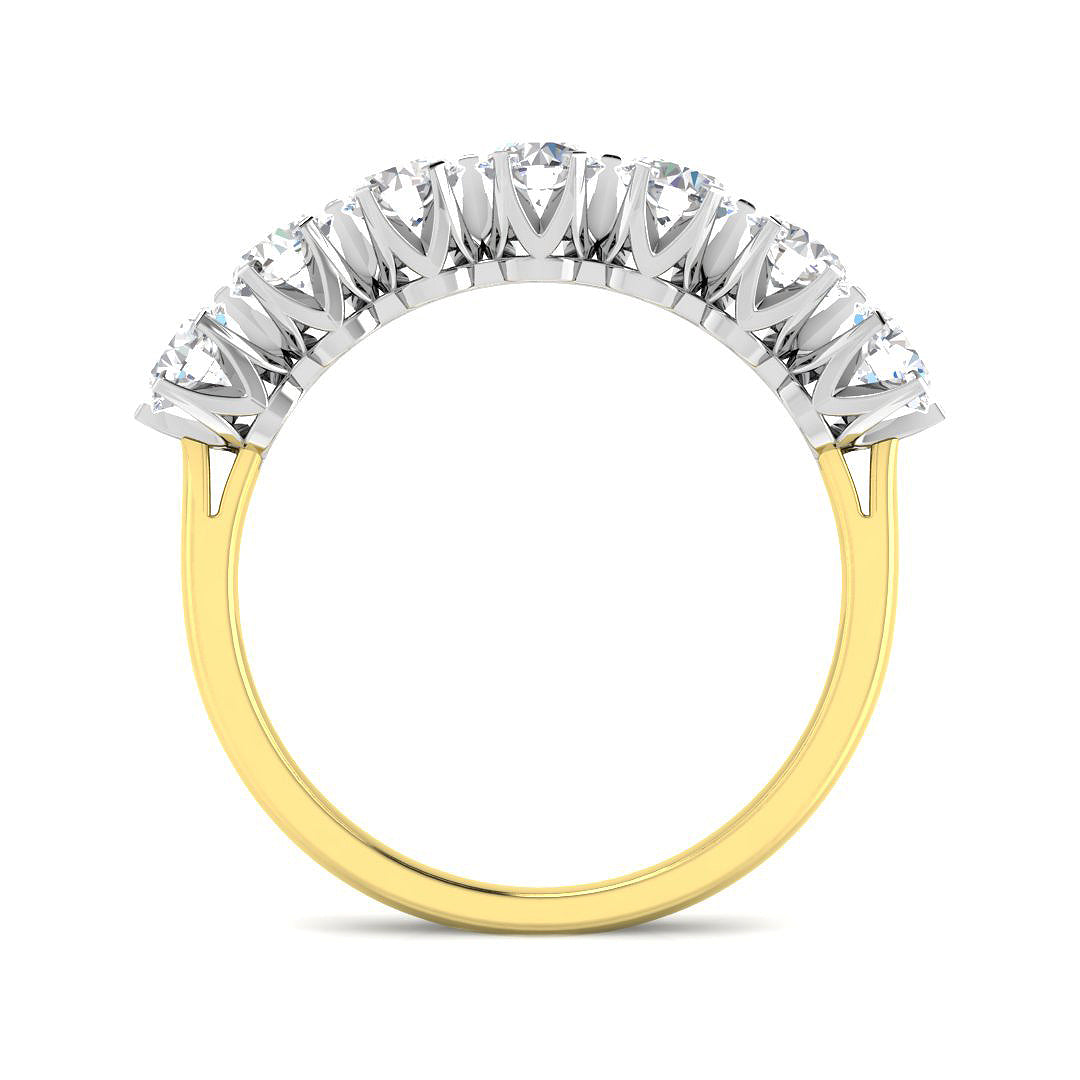 9ct Two Tone Round Cvd Old Cut Ring 2