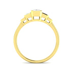 9ct Yellow Gold Emerald Cut Lab Grown Diamond Ring 2