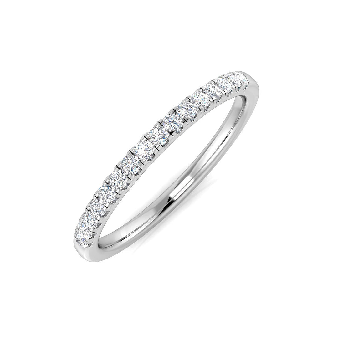 9ct White Gold Round Lab Grown Diamond Ring 1