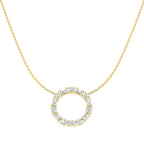 9ct Yellow Gold Emerald Cut Lab Grown Diamond Necklace 1
