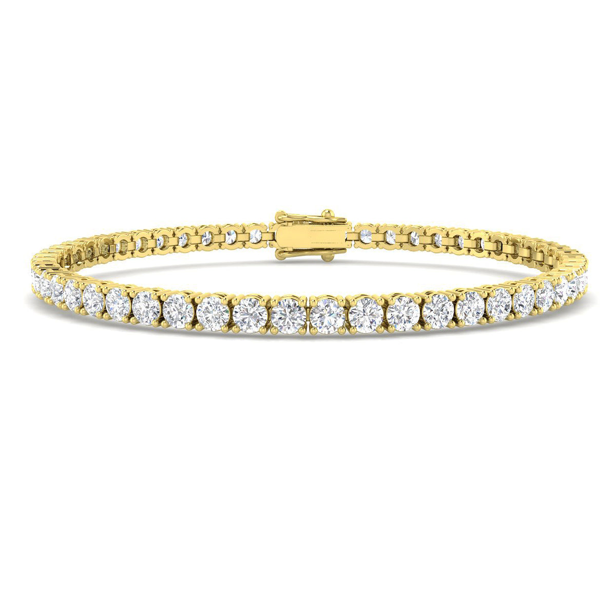18ct Yellow Gold Round Lab Grown Diamond Bracelet 1