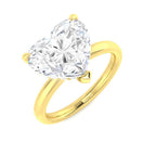 9ct Yellow Gold Heart Lab Grown Diamond Ring 1