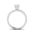 9ct White Gold Emerald Cut Lab Grown Diamond Ring 2