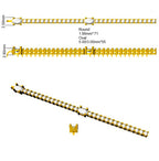 9ct Yellow Gold Oval Lab Grown Diamond Bracelet 2