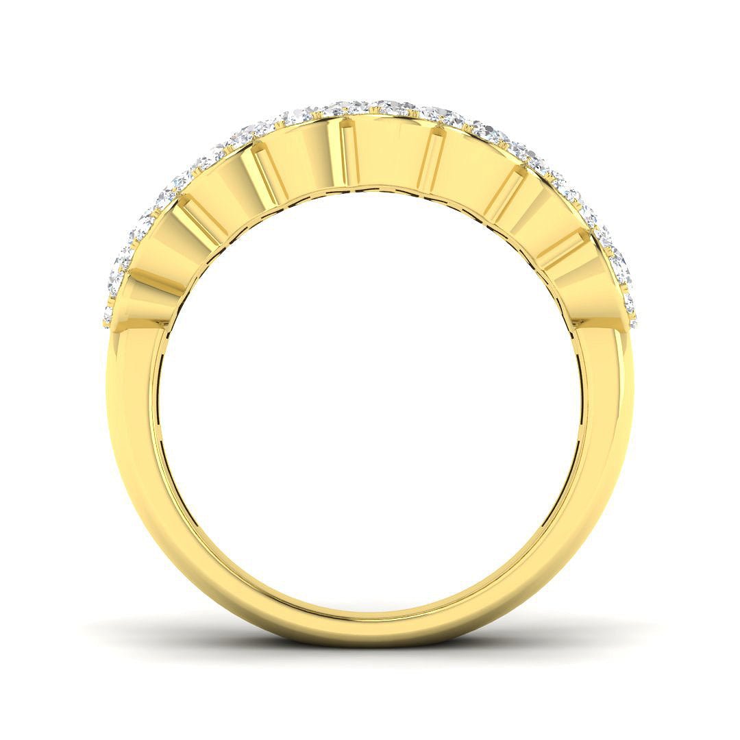 9ct Yellow Gold Round Lab Grown Diamond Ring 2