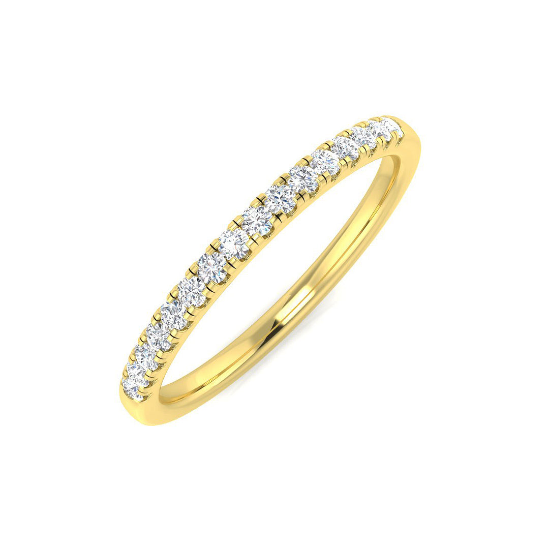 18ct Yellow Gold Round Lab Grown Diamond Ring 1