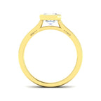 9ct Yellow Gold Asscher Cut Lab Grown Diamond Ring 2