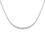 9ct White Gold Round Lab Grown Diamond Necklace 1