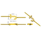 9ct Yellow Gold Round Lab Grown Diamond Bracelet 2