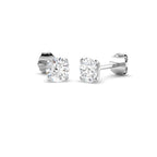9ct White Gold Round Lab Grown Diamond Earrings 1