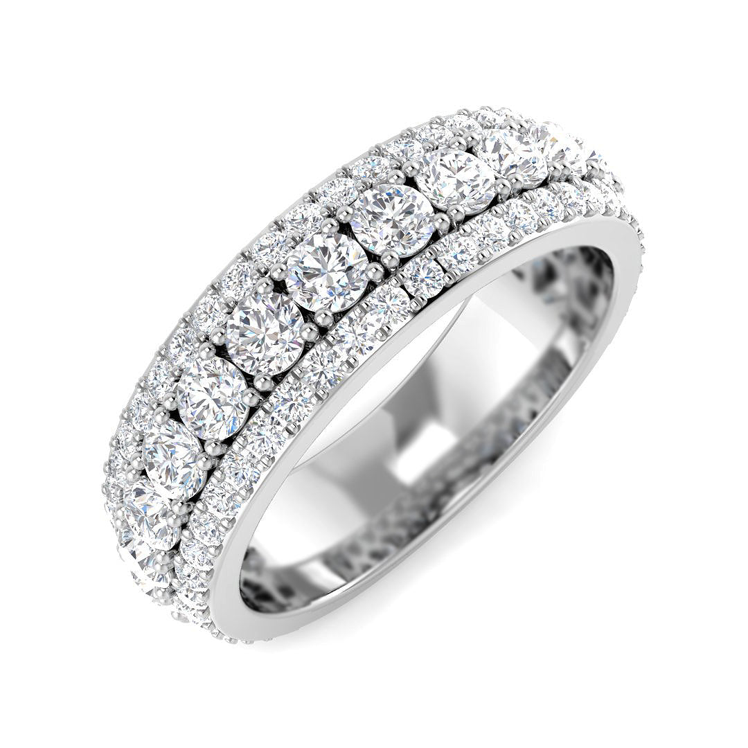 9ct White Gold Round Lab Grown Diamond Ring 1