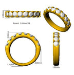 9ct Yellow Gold Round Lab Grown Diamond Ring 2
