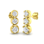 9ct Yellow Gold Round Lab Grown Diamond Earrings 1