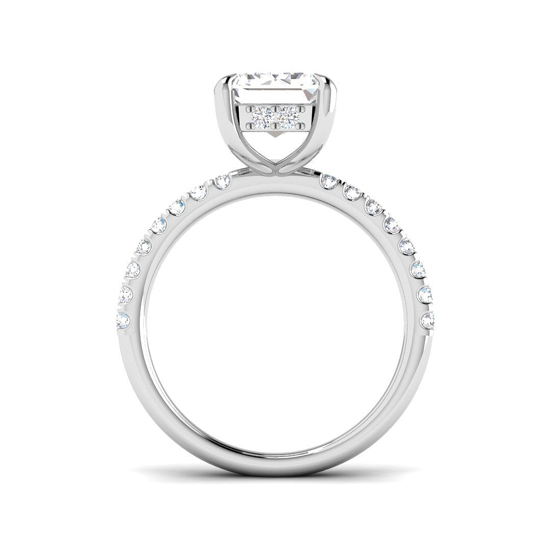 Platinum Emerald Cut Lab Grown Diamond Ring 2