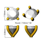 9ct Yellow Gold Round Lab Grown Diamond Earrings 2