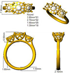 9ct Two Tone Round Lab Grown Diamond Ring 3