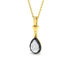 9ct Yellow Gold Pear Lab Grown Diamond Pendant 1