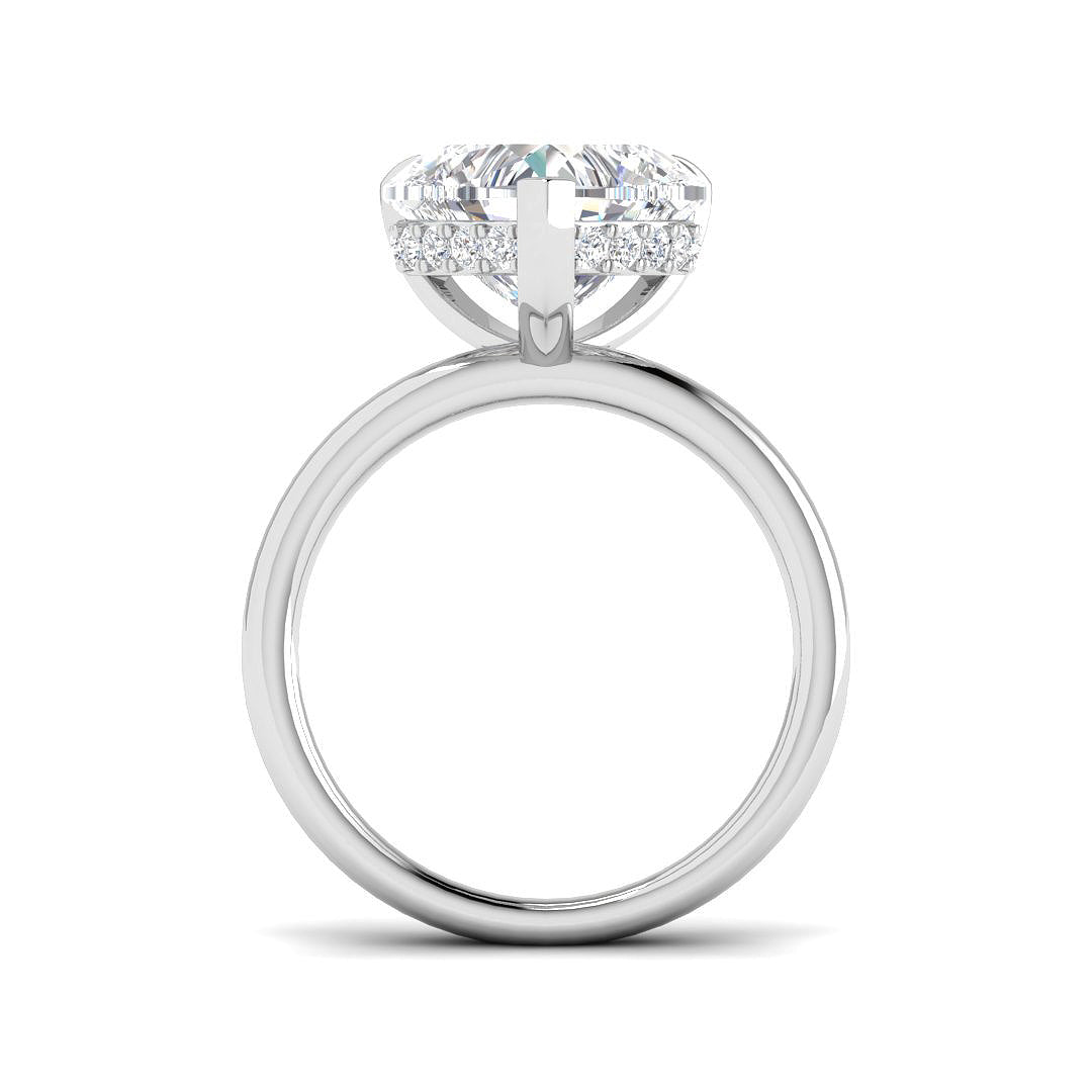 Platinum Heart Lab Grown Diamond Ring 2