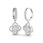 9ct White Gold Round Lab Grown Diamond Earrings 1